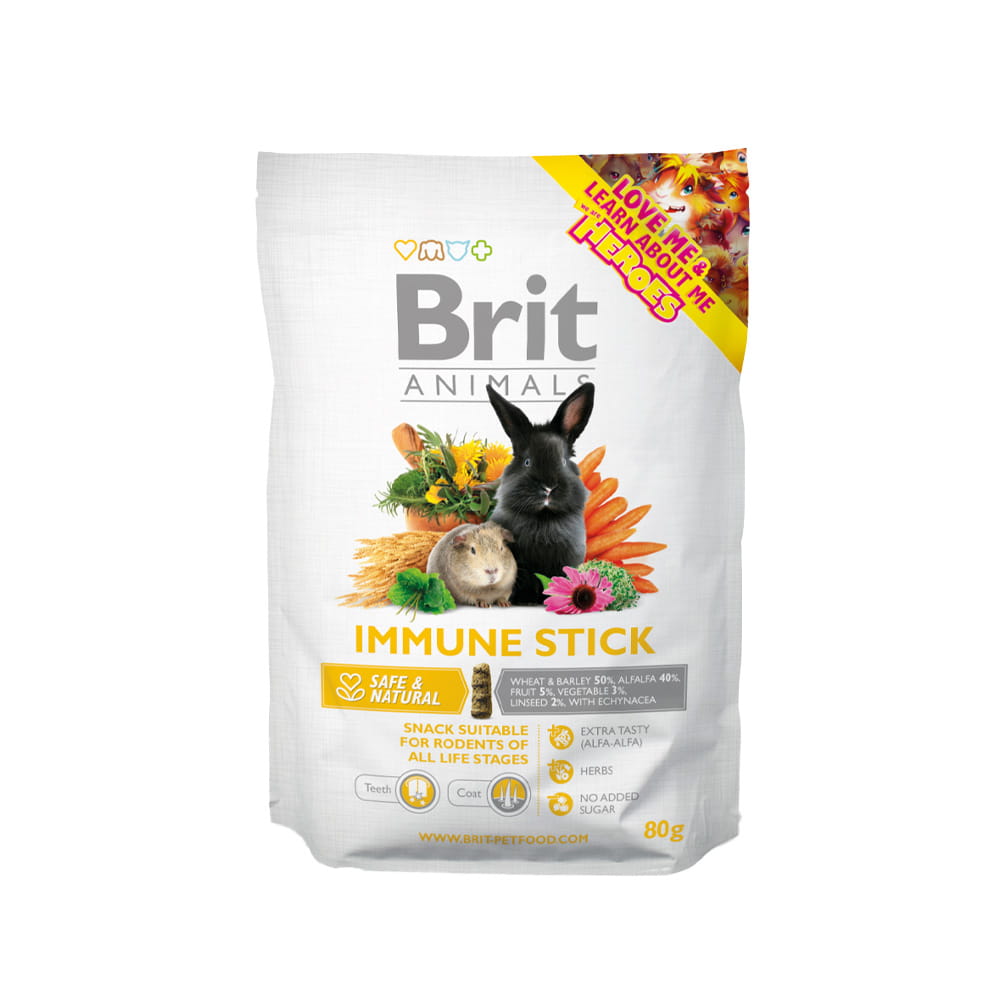 Brit Animals Immune Stick Przysmak dla gryzoni wspierający odporność 100g